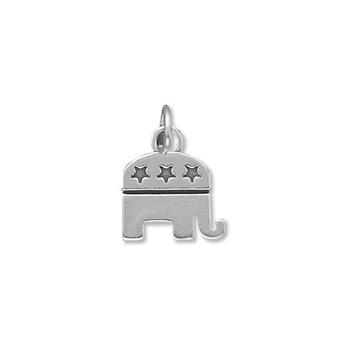 Sterling Silver Republican Elephant Charm