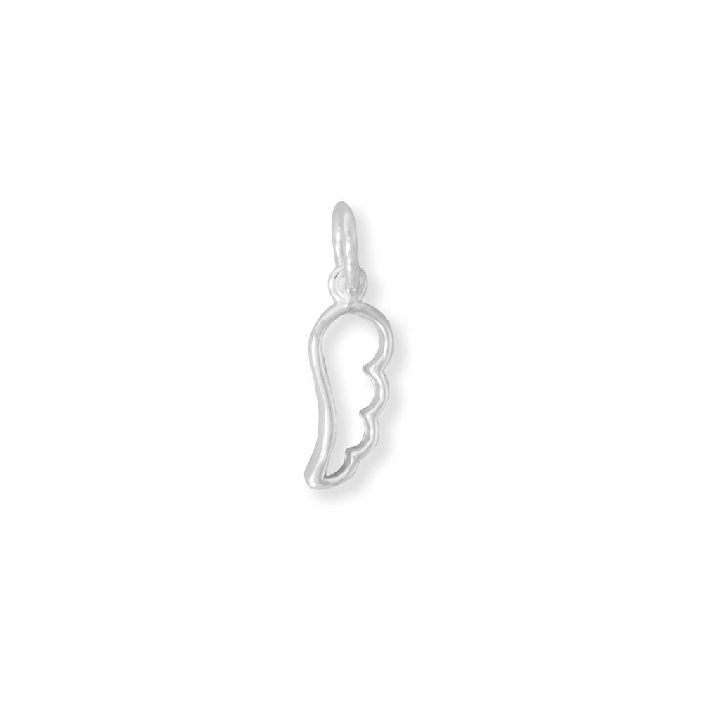 Authentic 925 Sterling Silver Cut Out Angel Wing Women's Charm for Bracelet or Necklace