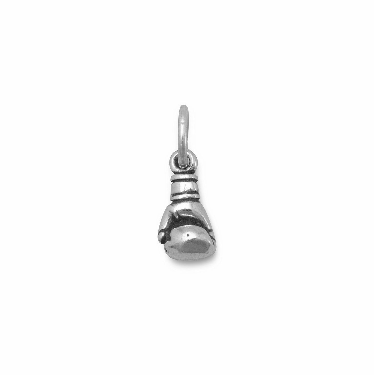 Authentic 925 Sterling Silver Small Oxidized Boxing Glove Women's Charm for Bracelet or Necklace