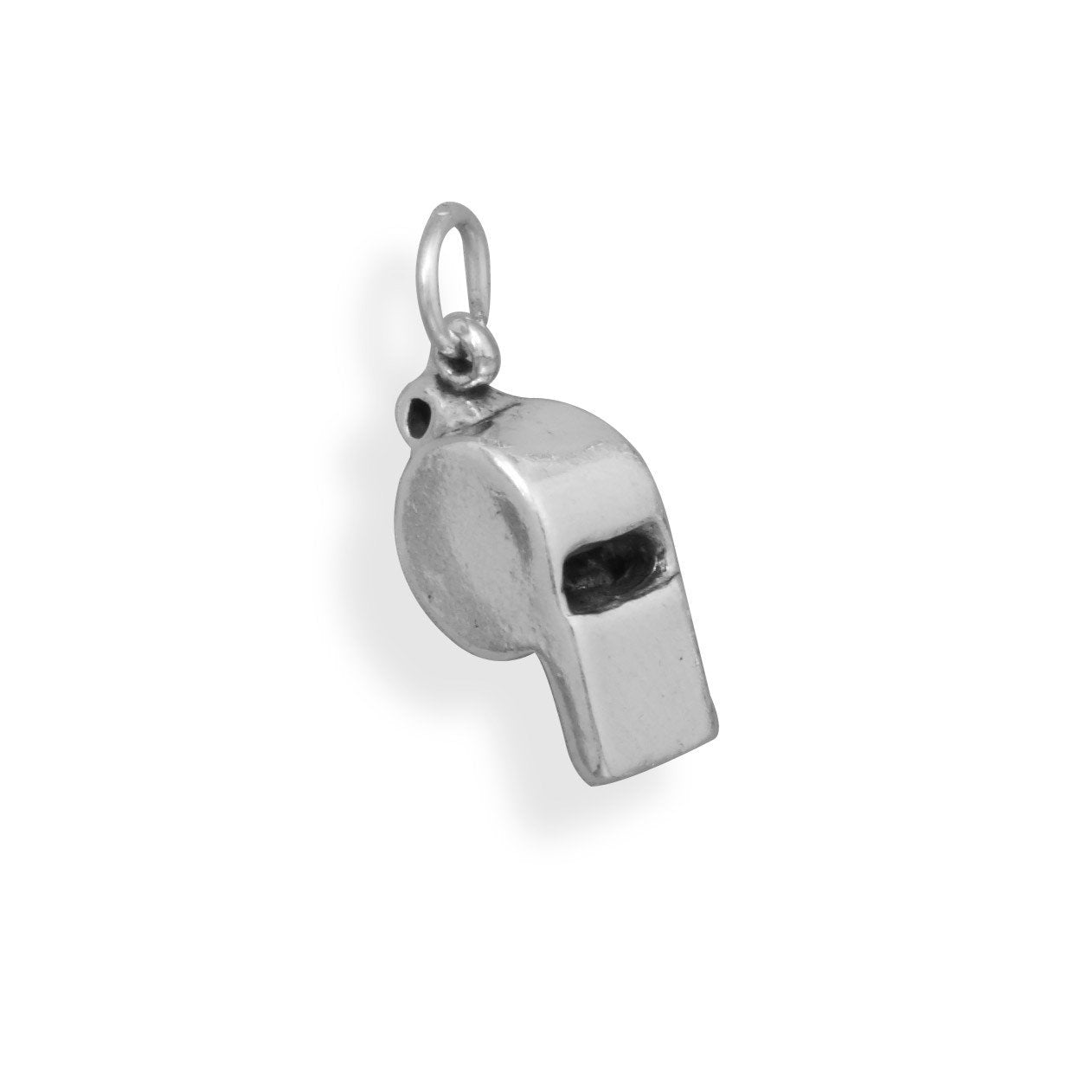 Sterling Silver Oxidized Whistle Charm