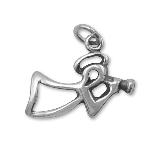 Authentic 925 Sterling Silver Oxidized Angel Women's Charm for Bracelet or Necklace