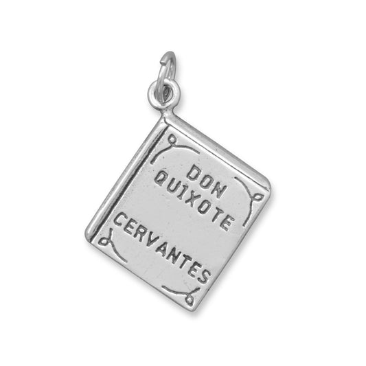 Authentic 925 Sterling Silver Don Quixote Book Women's Charm for Bracelet or Necklace