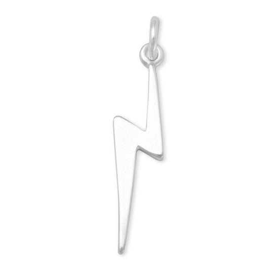 Authentic 925 Sterling Silver Lightning Bolt Women's Charm for Bracelet or Necklace