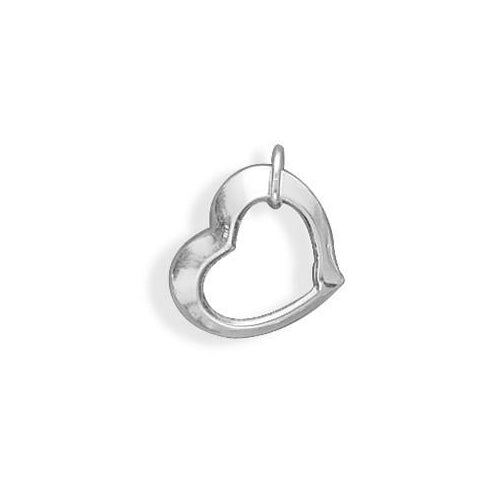 Sterling Silver Floating Heart Charm