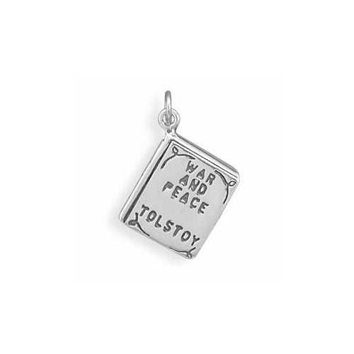 Sterling Silver War and Peace Book Charm