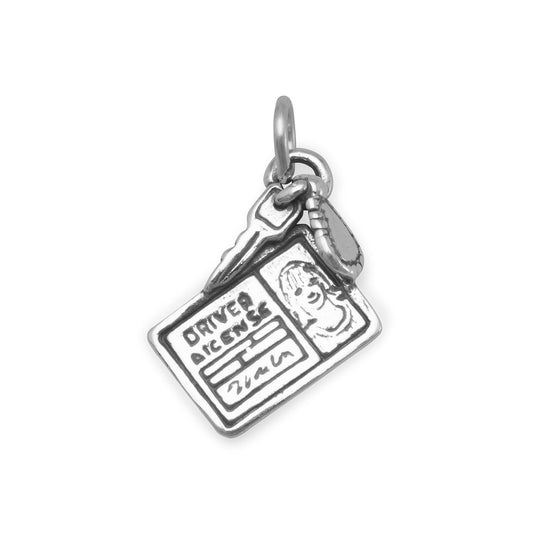 Sterling Silver Driver License and Key Charm