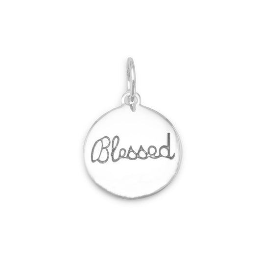 Authentic 925 Sterling Silver Rhodium Plated Blessed Women's Charm for Bracelet or Necklace