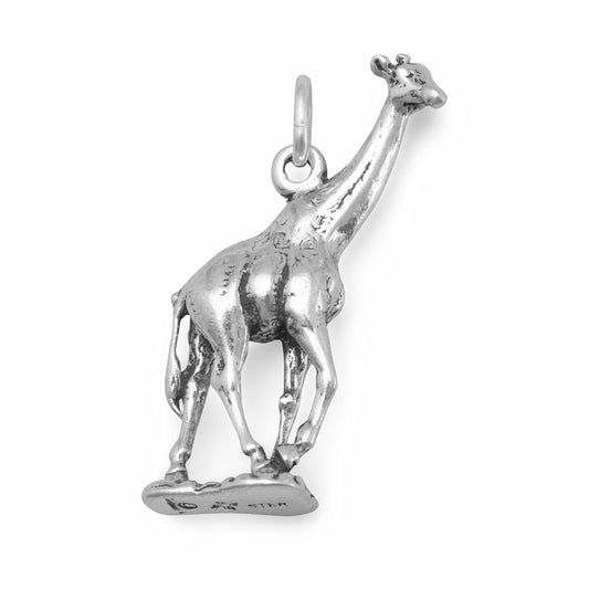 Authentic 925 Sterling Silver Giraffe Women's Charm for Bracelet or Necklace