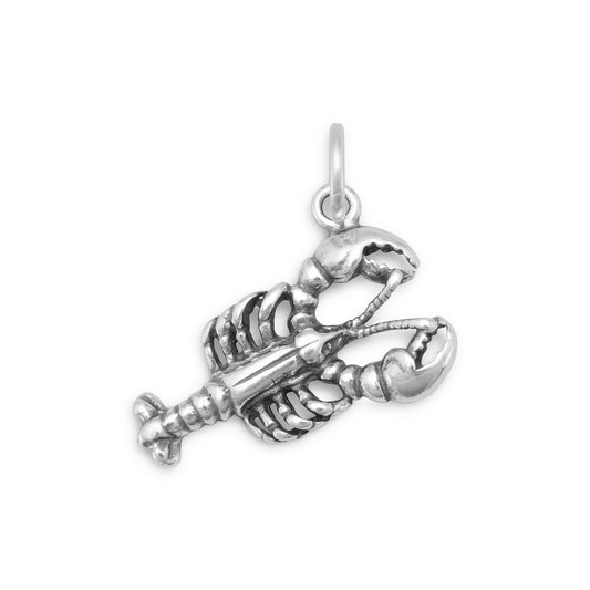 Authentic 925 Sterling Silver Lobster Women's Charm for Bracelet or Necklace