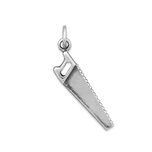 Authentic 925 Sterling Silver Hand Saw Women's Charm for Bracelet or Necklace