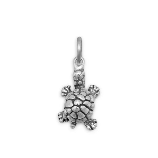 Authentic 925 Sterling Silver Small Turtle Women's Charm for Charm Bracelet or Necklace