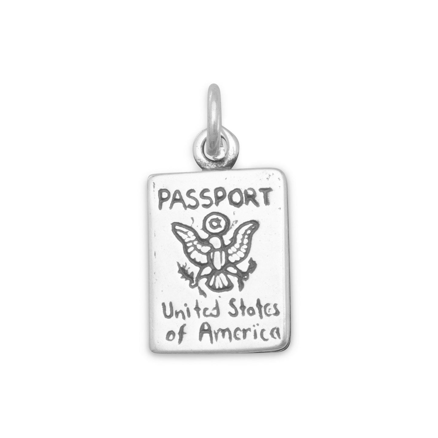 Authentic 925 Sterling Silver Passport Women's Charm for Bracelet or Necklace