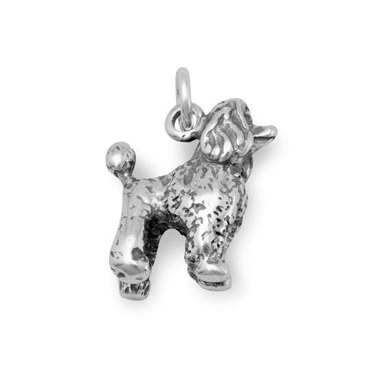 Authentic 925 Sterling Silver Poodle Women's Charm for Bracelet or Necklace