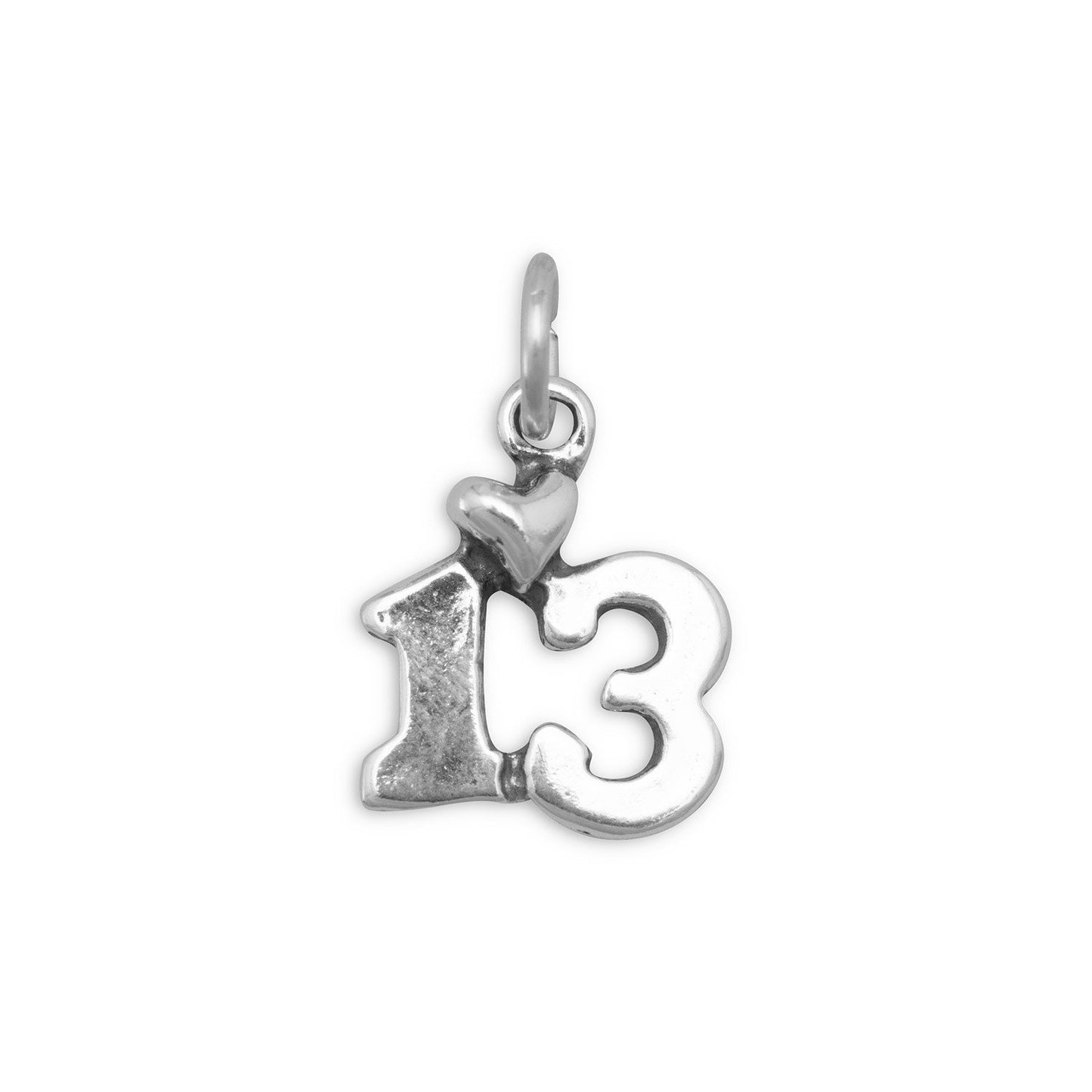 Authentic 925 Sterling Silver 13 Women's Charm for Charm Bracelet or Necklace