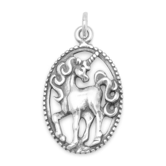 Authentic 925 Sterling Silver Unicorn Women's Charm for Bracelet or Necklace