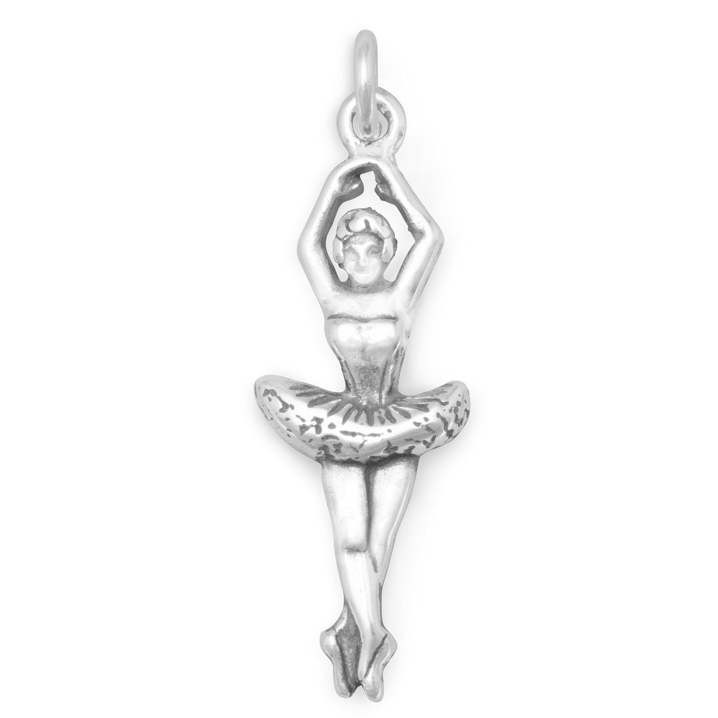 Authentic 925 Sterling Silver Ballerina Women's Charm for Bracelet or Necklace