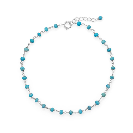 Sterling Silver Turquoise Anklet