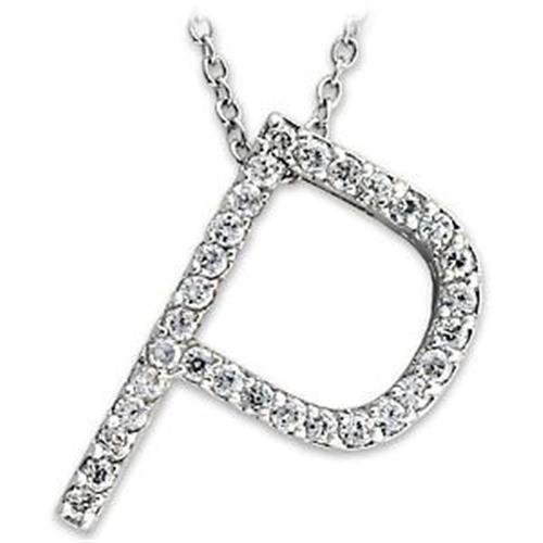 High Polished 925 Sterling Silver Pendant with AAA Grade CZ  in Clear