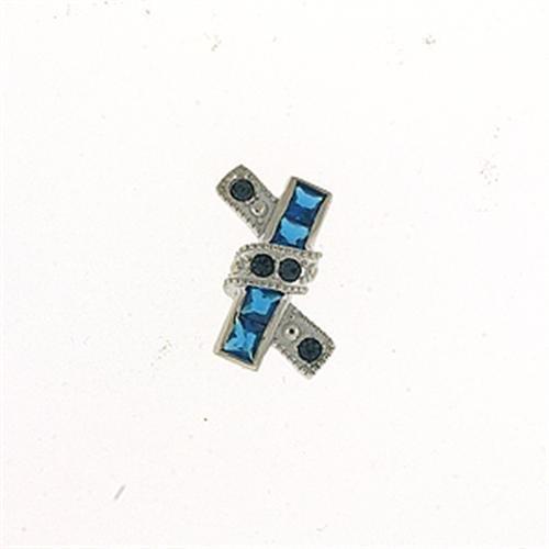 High Polished 925 Sterling Silver Pendant with Synthetic Spinel in Montana