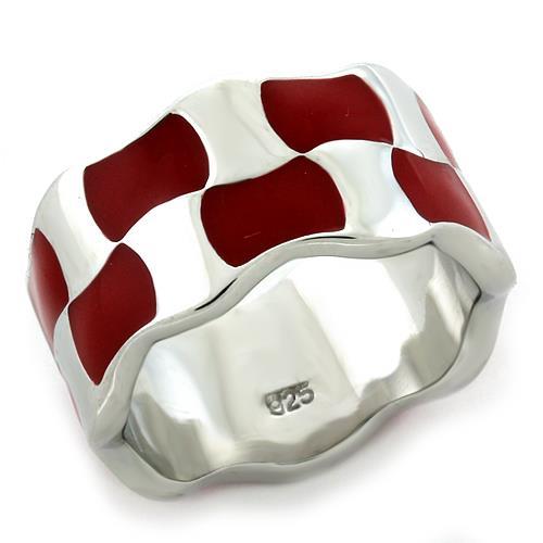 Rhodium 925 Sterling Silver Ring with No Stone