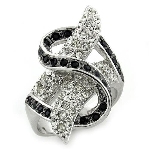 Special Color 925 Sterling Silver Ring with Top Grade Crystal  in Multi Color