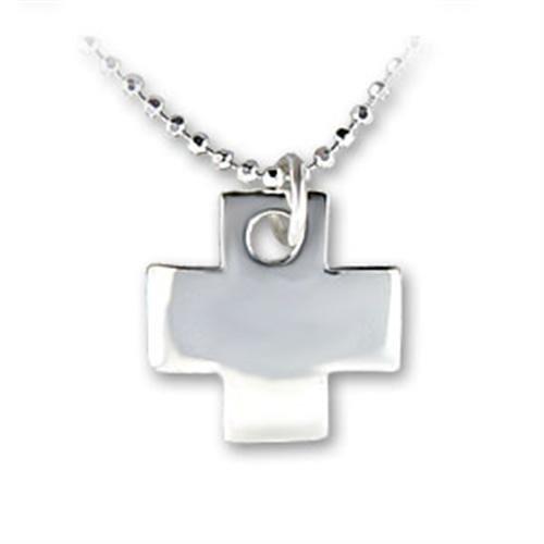 High Polished 925 Sterling Silver Chain Pendant with No Stone