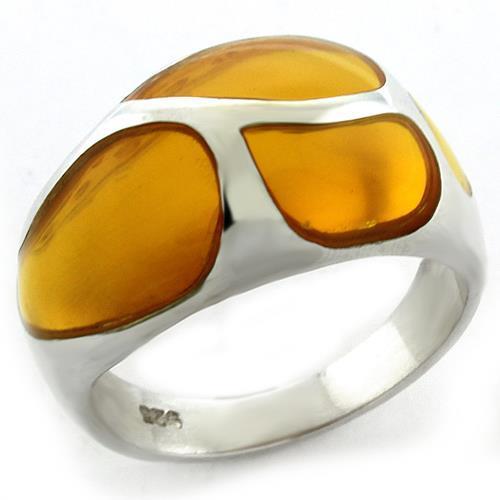 High Polished 925 Sterling Silver Ring with AAA Grade CZ  in Clear