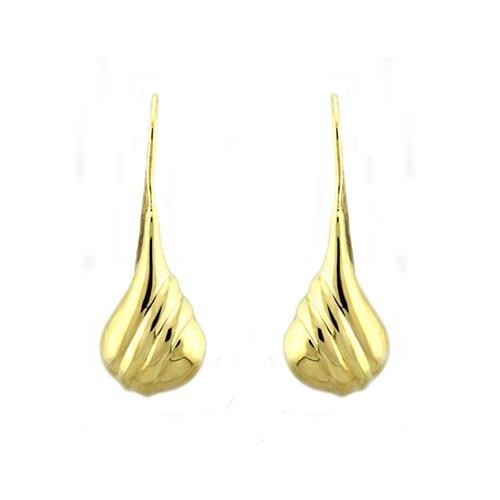 Gold 925 Sterling Silver Earrings with No Stone