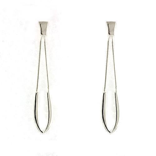 High Polished 925 Sterling Silver Earrings with No Stone