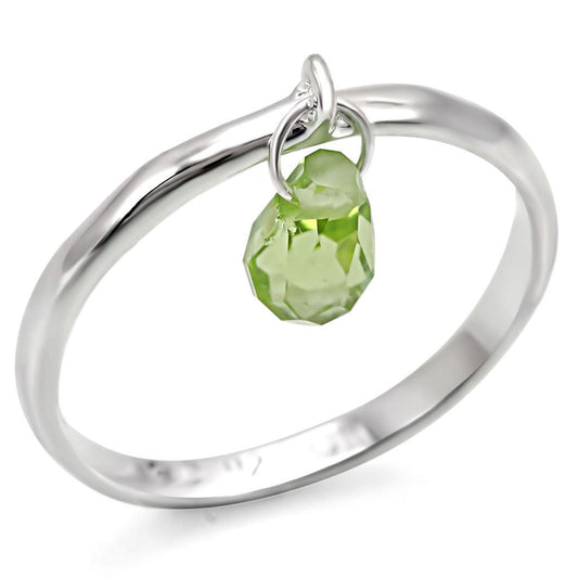 Silver 925 Sterling Silver Ring with Genuine Stone  in Peridot