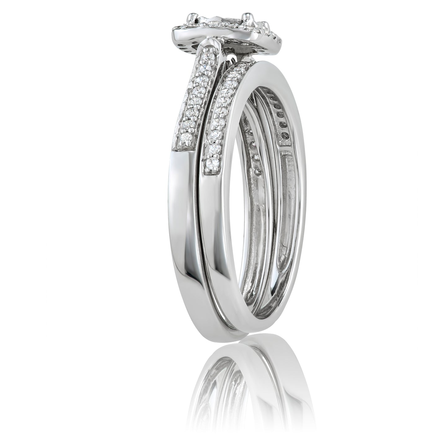 10k White Gold 0.40ct TDW White Diamond Bridal Set