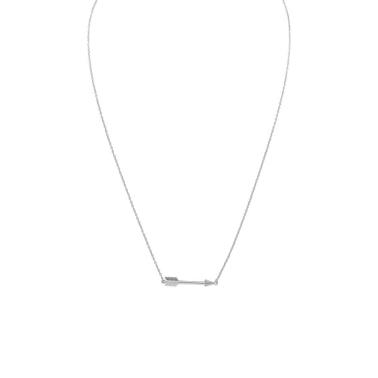 Sterling Silver Aim High Arrow Necklace