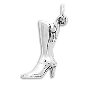Sterling Silver High Heel Boot Bracelet Charm