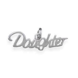 Sterling Silver Daughter Bracelet Charm