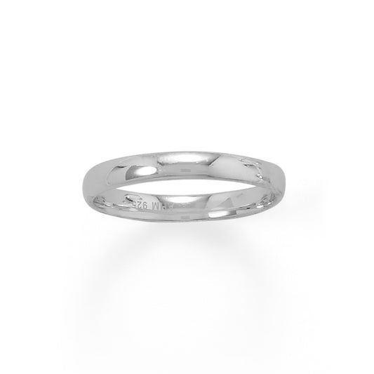 Sterling Silver Polished 3mm Wedding Band
