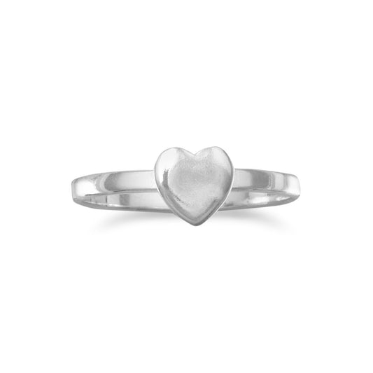 Sterling Silver Polished Small Heart Ring