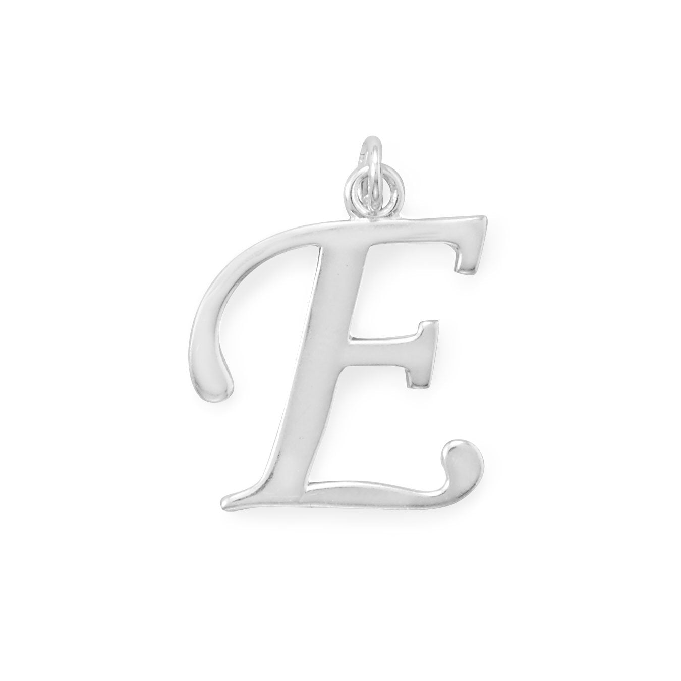 Sterling Silver Initial Letter E Pendant
