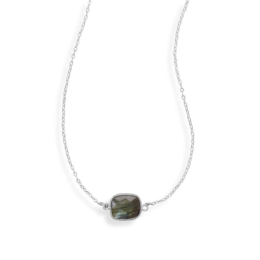 Sterling Silver Labradorite Pendant Necklace