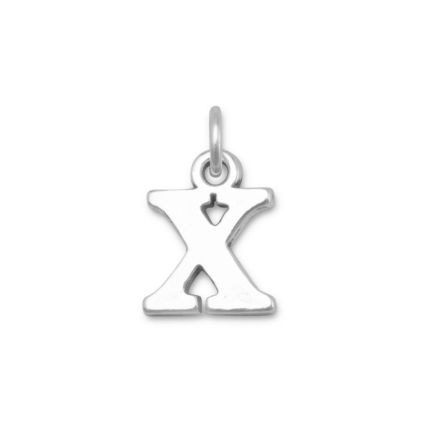 Sterling Silver Greek Alphabet Letter Bracelet Charm - Chi