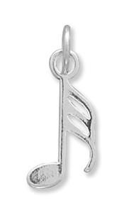 Sterling Silver 32nd Music Note Bracelet Charm