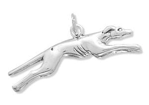 Sterling Silver Greyhound Bracelet Charm