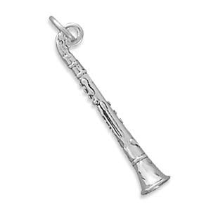 Sterling Silver Clarinet Bracelet Charm