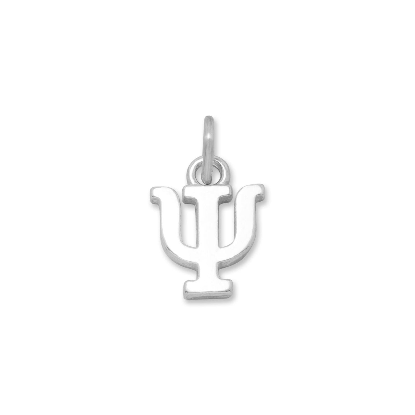 Sterling Silver Greek Alphabet Letter Bracelet Charm - Psi