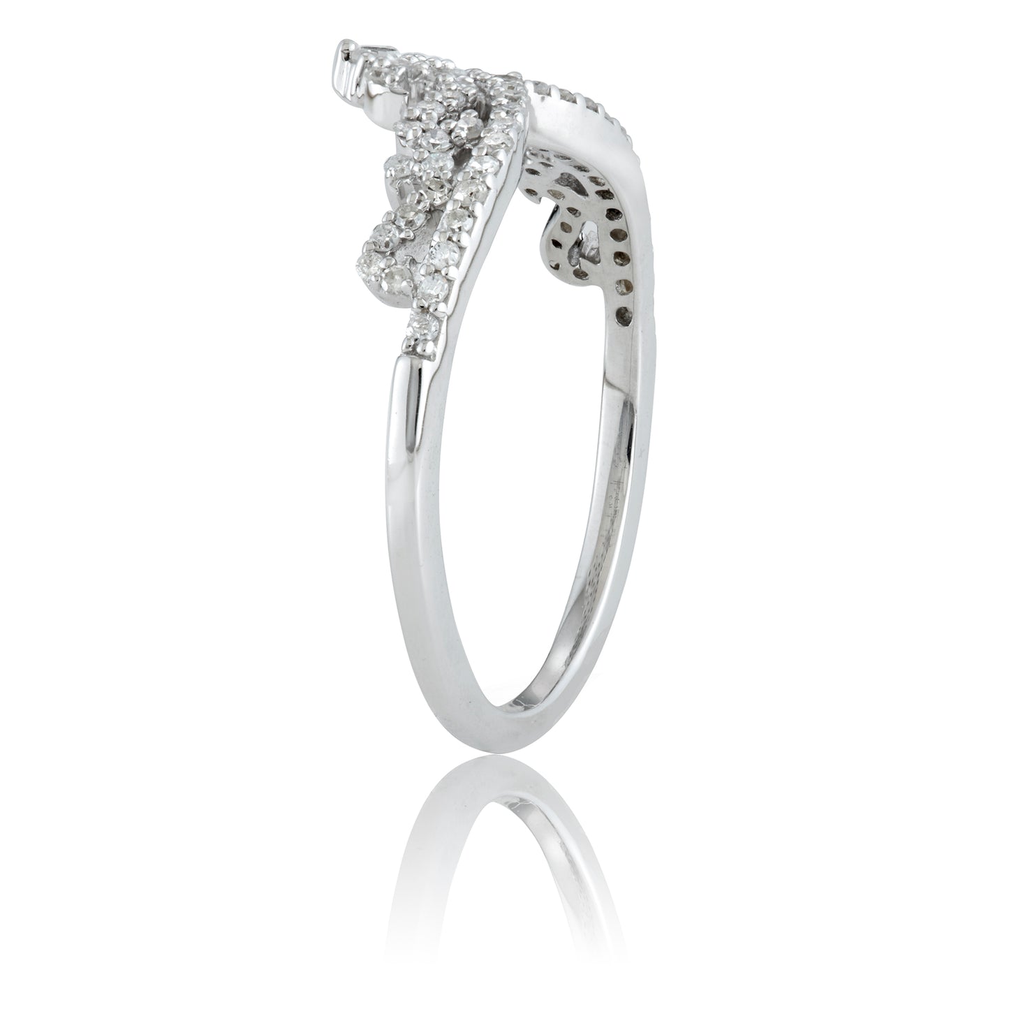 Sterling Silver 0.30ct TDW White Diamond Tiara Ring