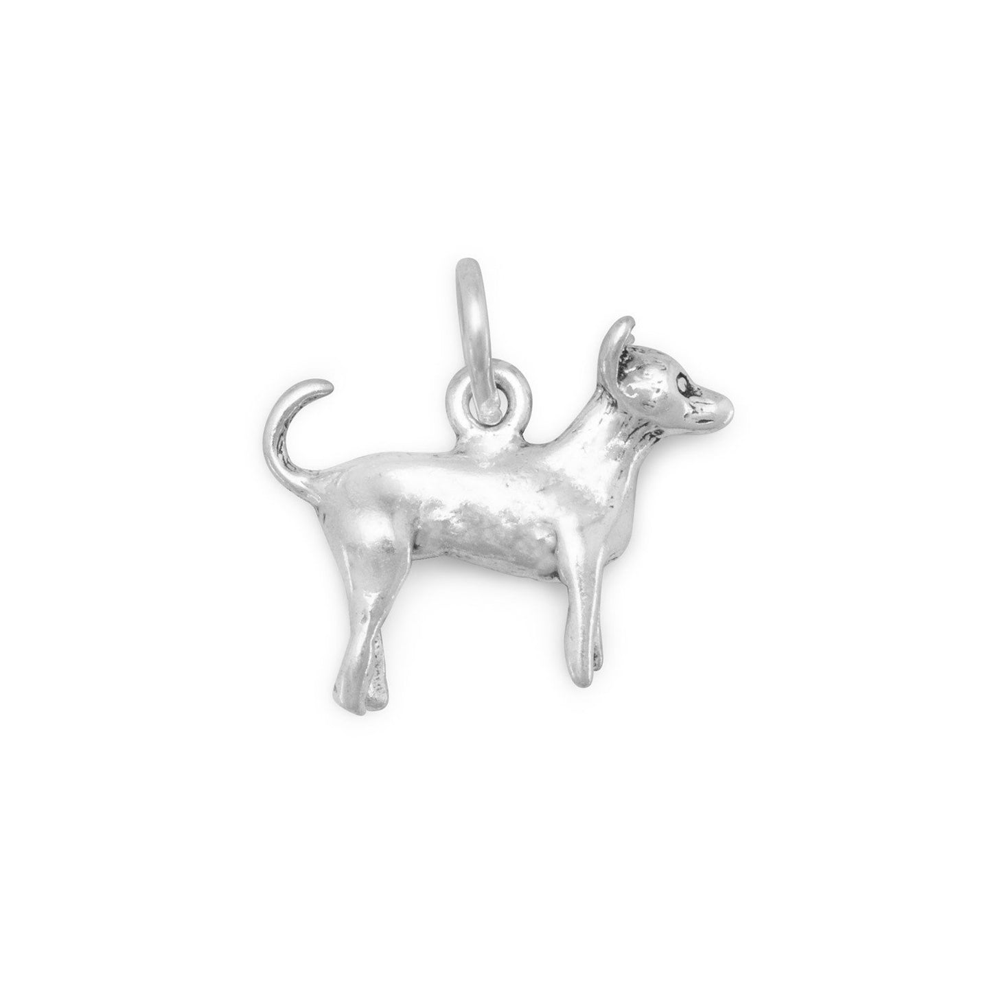 Sterling Silver Chihuahua Bracelet Charm