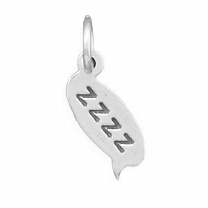 Sterling Silver zzzz Text Message Bracelet Charm