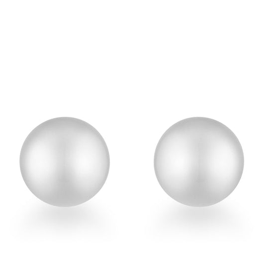 Precious Stars Stainless Steel 6mm Sphere Earring Studs