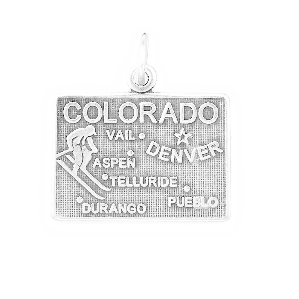 Sterling Silver Colorado State Bracelet Charm