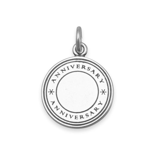 Sterling Silver Engravable Anniversary Bracelet Charm