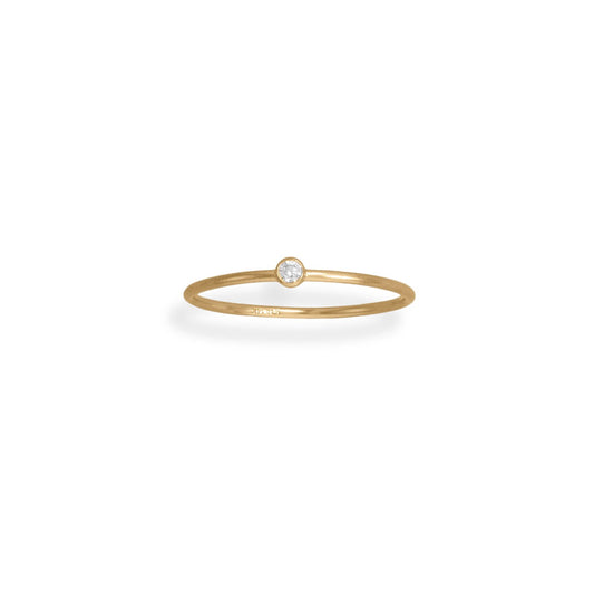 14/20 Gold Filled Cubic Zirconia Thin Ring